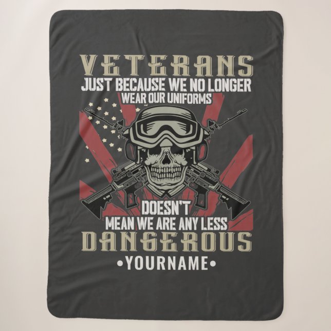 Couverture Sherpa Vétéran patriotique USA Funny Humour (Devant)