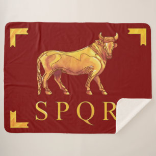 Couverture Sherpa Vexilla SPQR Taureau
