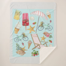 Vibes de plage d'été en bleu