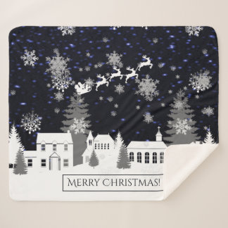 Couverture Sherpa Village de Noël Sherpa Blanket