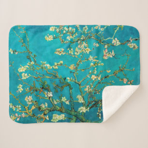 Couverture Sherpa Vincent Van Gogh Blossoming Almond Tree Floral Art