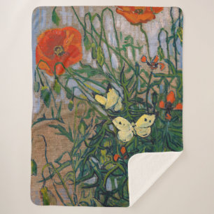 Couverture Sherpa Vincent van Gogh - Papillons et papillons
