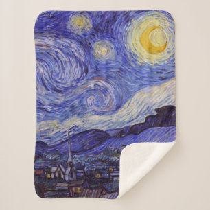 Couverture Sherpa Vincent Van Gogh Starry Nuit Vintage Art
