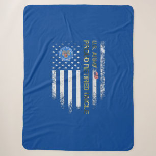 Couverture Sherpa Vintage USA American Flag Army Vintage Proud