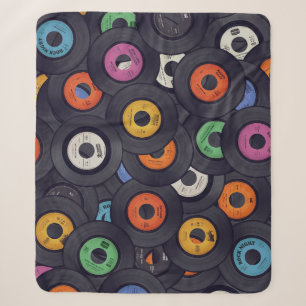 Couverture Sherpa Vintage Vinyl Records Arrière - plan de musique