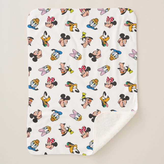 Couverture Sherpa Visages souriants de Mickey et ses amis Motif (Devant)