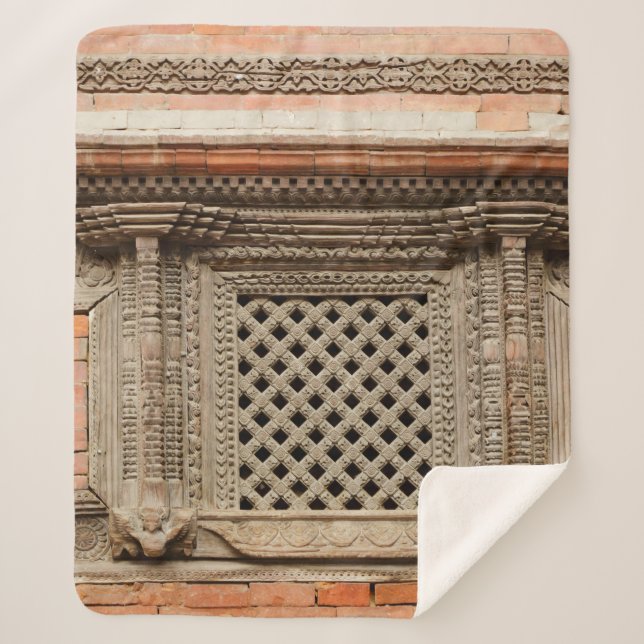 Couverture Sherpa Vitrine ancienne dans la cour de Nasal Chowk de Ha (Devant)