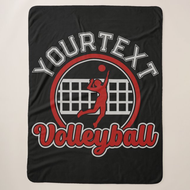 Couverture Sherpa Volleyball AJOUTER LE NOM Spike Ball Attaque Équip (Devant)