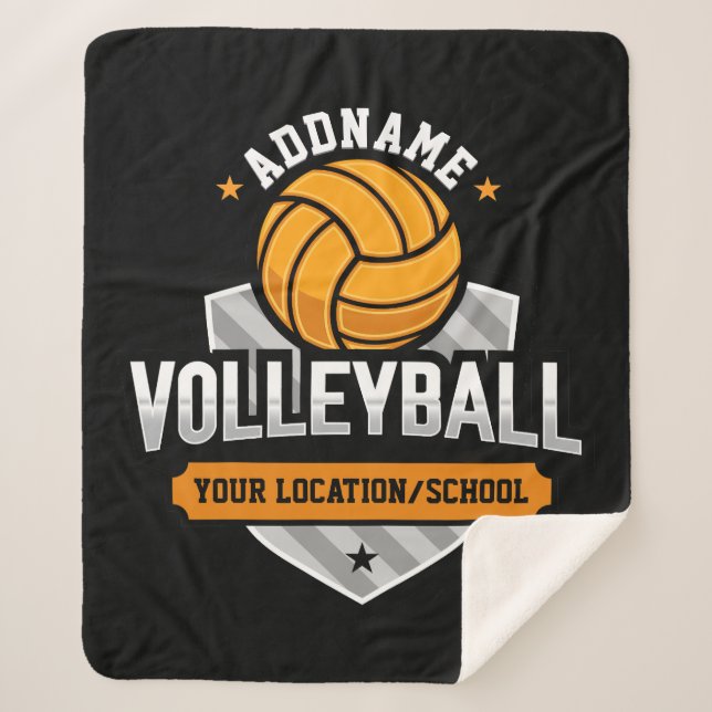Couverture Sherpa Volleyball AJOUTER TEXTE École Varsity Team Joueur (Devant)