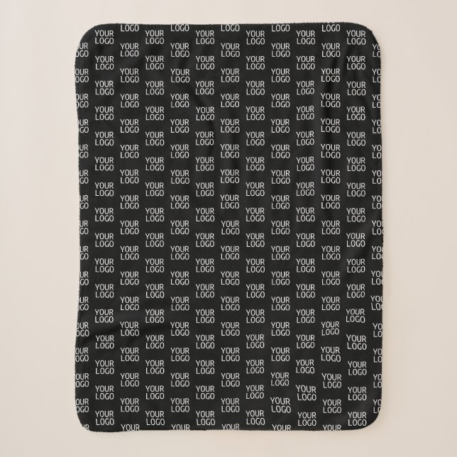 Couverture Sherpa Votre logo d'entreprise | Motif demi-étape élégant (Devant)
