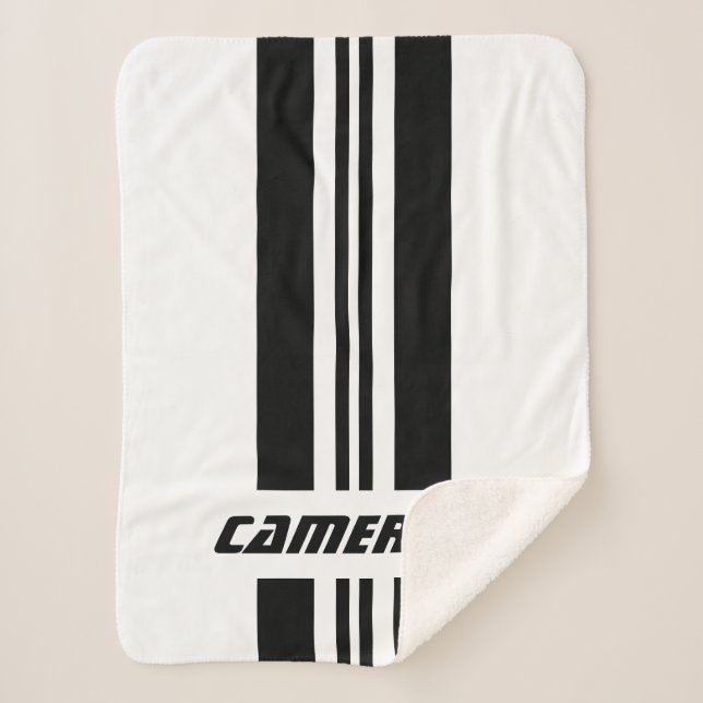 Couverture Sherpa Votre nom Couleurs entièrement personnalisées Coul (Devant)