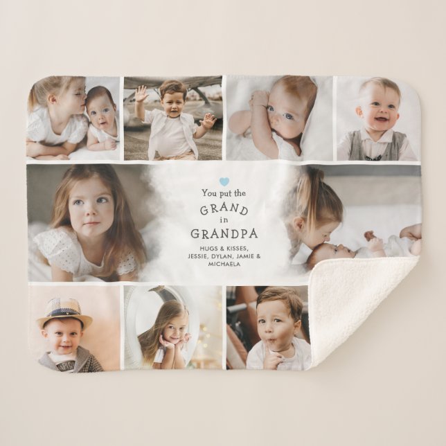 Couverture Sherpa Vous Avez Mis Le Grand Dans Grand-Père 10-Photo (Devant (Horizontal))