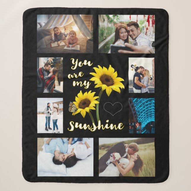 Couverture Sherpa Vous êtes ma Sunshine Sunflower Photo (Devant)