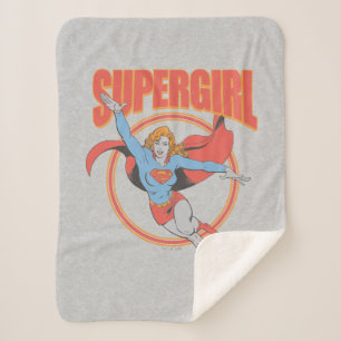 Couverture Sherpa Vrai Vintage Supergirl Flying Graphic
