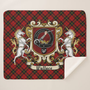 Couverture Sherpa Wallace Clan Badge & Tartan