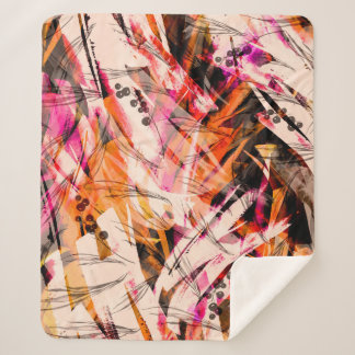 Couverture Sherpa Watercolor vintage seamless background, paint spla