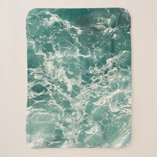 Couverture Sherpa Waves Blue Green (Devant)