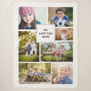 Couverture Sherpa We Love You Mom 7 Photo Child Family