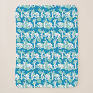 Couverture Sherpa Weasel & Baboon Blue Character Pattern