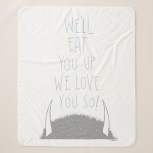 Couverture Sherpa We'll Eat You Up We Love You So! - Bleu