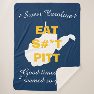 Couverture Sherpa West Virginia Funny Sherpa Blanket Blue