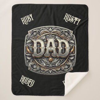 Couverture Sherpa Western Cowboy DAD Fête des pères