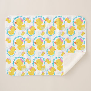 Couverture Sherpa White Girl Aquarelle en caoutchouc Ducky Vous êtes