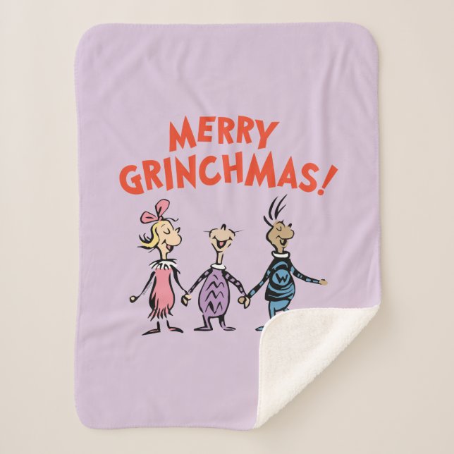 Couverture Sherpa Whos Holding Hands Merry Grinchmas (Devant)