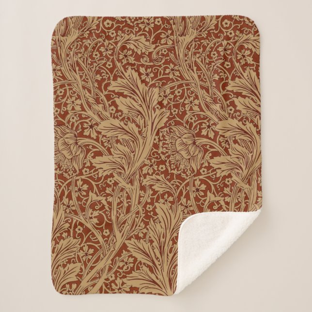 Couverture Sherpa William Morris Arcadia Floral Garden Flower Classi (Devant)
