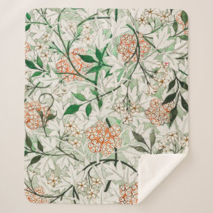 Couverture Sherpa William Morris Jasmine Garden Flower Classic