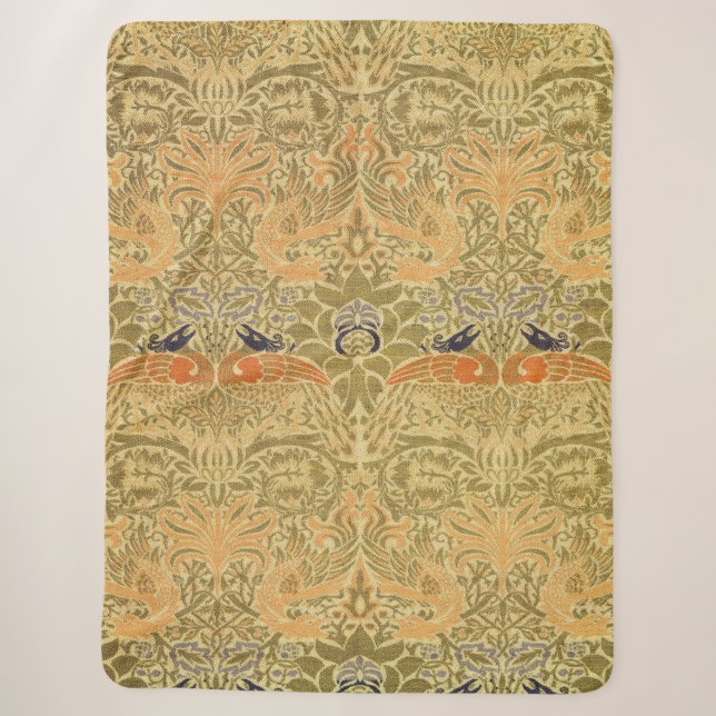 Couverture Sherpa William Morris Peacock & Dragon Arts & Artisanat (Devant)