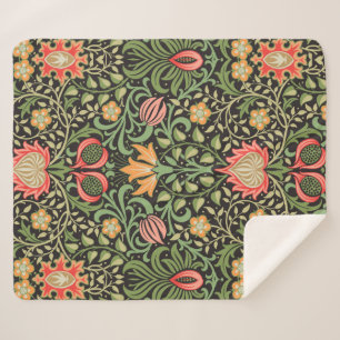 Couverture Sherpa William Morris Persian Floral Antique
