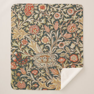Couverture Sherpa William Morris Trent Garden Flower Classic Botanic