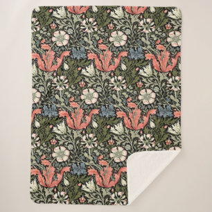 Couverture Sherpa William Morris Vintage Compton modèle floral