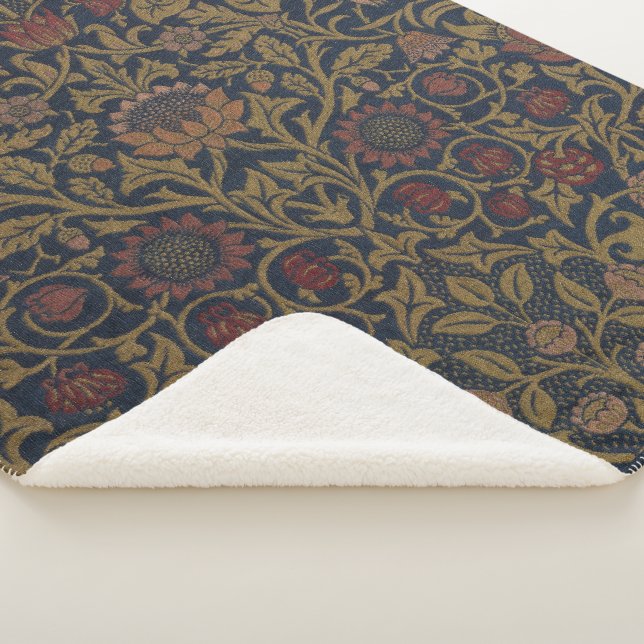 Couverture Sherpa William Morris : Violet & Colonne Sherpa Blanket (3/4)