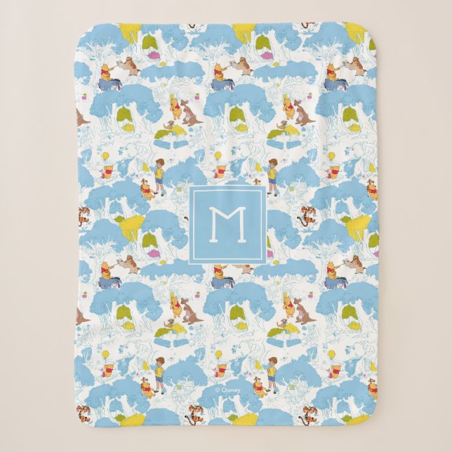 Couverture Sherpa Winnie l'Ooh | Au Motif de l'arbre de miel (Devant)