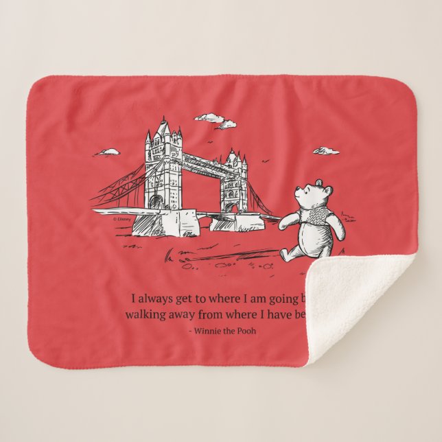 Couverture Sherpa Winnie l'Ooh | J'arrive toujours là où je vais (Devant (Horizontal))