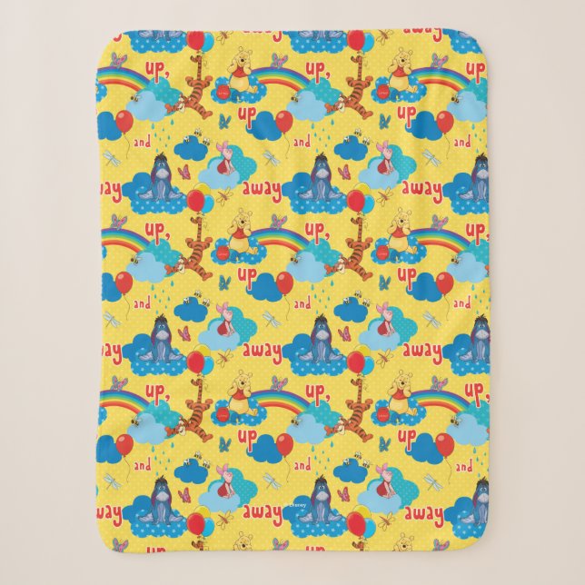 Couverture Sherpa Winnie l'Ooh | Motif haut et hors ligne (Devant)
