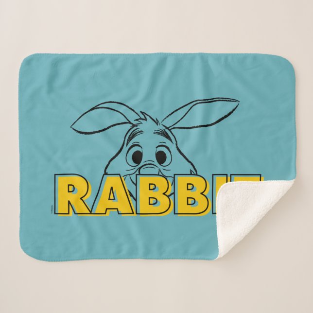 Couverture Sherpa Winnie l'Ooh | Peek-A-Boo de lapin (Devant (Horizontal))