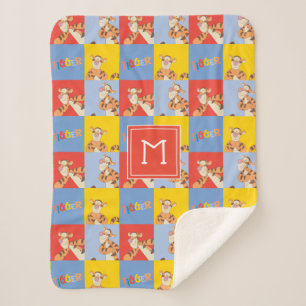 Couverture Sherpa Winnie l'Ooh Tigger Bright Mosaic Motif