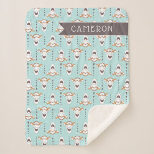 Couverture Sherpa Winnie l'Ooh Tigger Triangle Pastel Motif