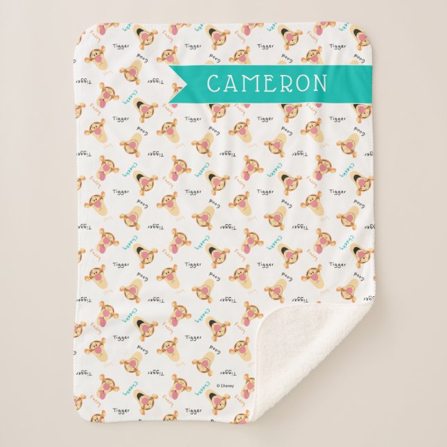 Couverture Sherpa Winnie l'Ooh | Tigger's Expressions Motif (Devant)