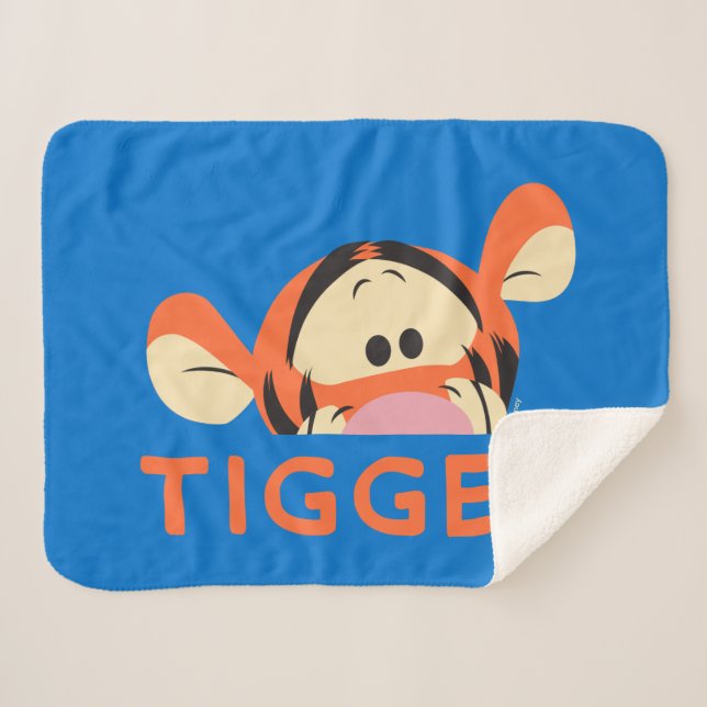 Couverture Sherpa Winnie l'Ooh | Tigre Peek-a-Boo (Devant (Horizontal))