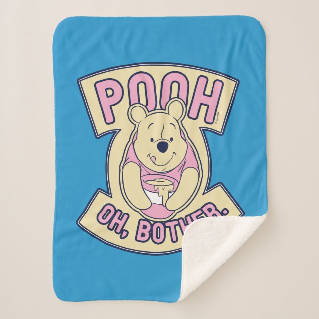 Couverture Sherpa Winnie L'Ourson | Ooh Oh Bother (Devant)