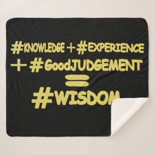 Couverture Sherpa "WISDOM EQUATION" Mignonne Expression Design. Comm
