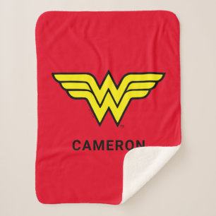 Couverture Sherpa Wonder Woman   Logo classique   Ajouter Votre Nom