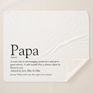 Couverture Sherpa World's Best Dad, Daddy, Father Definition Fun