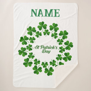 Couverture Sherpa Wreath de la Saint Patrick Thunder_Cove