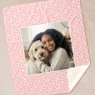 Couverture Sherpa XOXO Câlins et Bisous Photo Personnalisé Moderne R