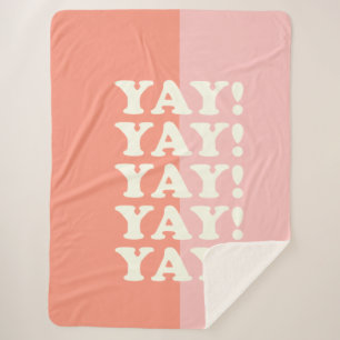 Couverture Sherpa Yay ! Le rose et le corail inspirant